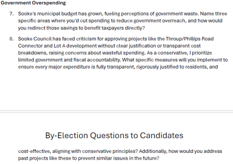 Conservative Questionnaire - Overspending