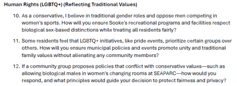 Conservative Questionnaire - Human Rights